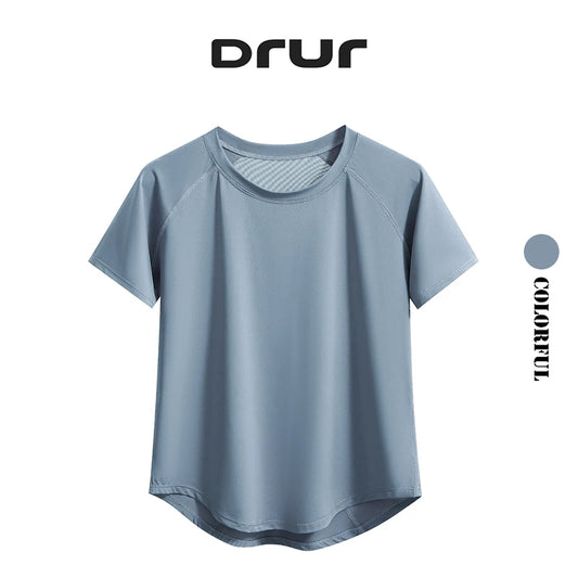 Breathable Womens Yoga T-Shirt - Quick Dry Short Sleeve Gym Top - ZOOMNSTORE