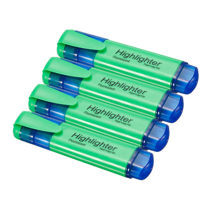 4/6Pc Highlighter Fluorescent Pen Broad Tip Writing Marker Pens for Art Drawing Doodling Marking Office Stationery School Supply - ZOOMNSTORE