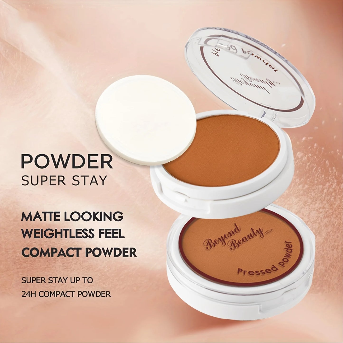 Wheat Bronzing Powder for Dark Skin - Matte Finish Sweatproof Foundation with Puff  Mirror - ZOOMNSTORE