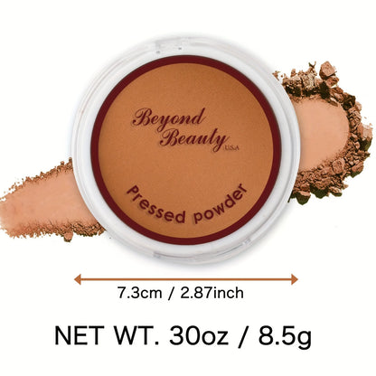 Wheat Bronzing Powder for Dark Skin - Matte Finish Sweatproof Foundation with Puff  Mirror - ZOOMNSTORE