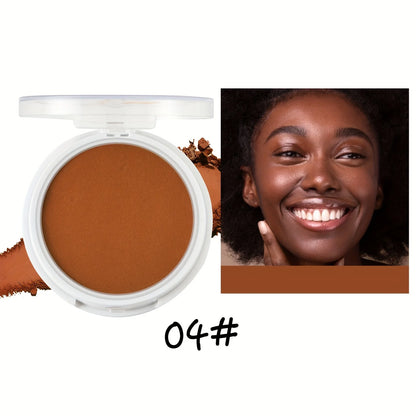 Wheat Bronzing Powder for Dark Skin - Matte Finish Sweatproof Foundation with Puff  Mirror - ZOOMNSTORE