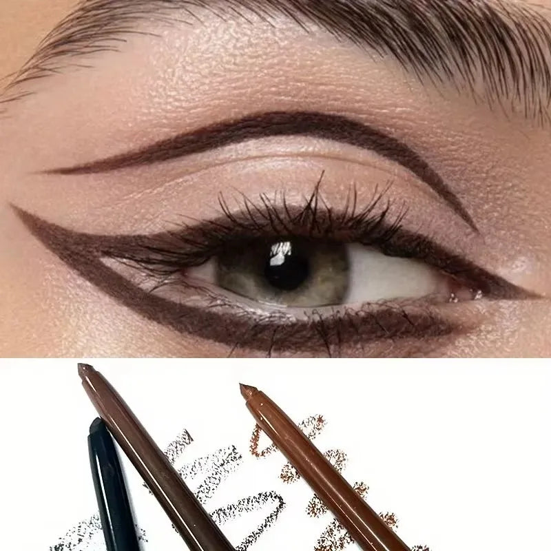 Brown Eyeliner Pen Waterproof Matte - Ultra-Fine Liquid Quick Dry Eye Makeup - ZOOMNSTORE