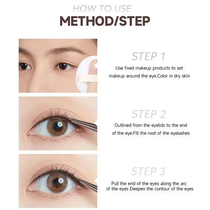 Brown Eyeliner Pen Waterproof Matte - Ultra-Fine Liquid Quick Dry Eye Makeup - ZOOMNSTORE