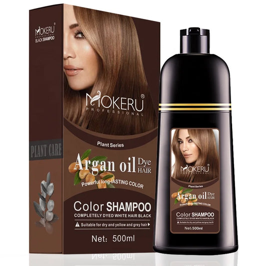 Organic Brown Hair Color Shampoo - Permanent Long-Lasting Dye for Women - ZOOMNSTORE
