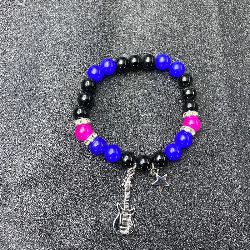 Handmade Brown Leather Wrap Bracelet - Hippie Design with Metal Star Charms and Wood Beads - ZOOMNSTORE