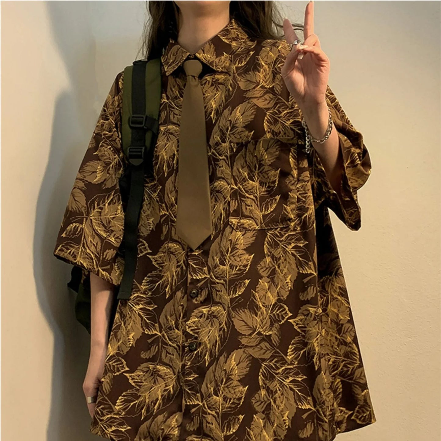 Brown Necktie - Trendy Solid Tie for College Students and Lazy-tie Uniforms - ZOOMNSTORE