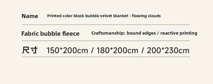 Double-Sided Bubble Fleece Blanket - Gradual Color Change Sofa  Nap Blanket - ZOOMNSTORE