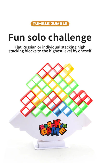 Building Block Toy - Stacked Tetra Tower Game | Balance Tower Toy for Kids Party - ZOOMNSTORE