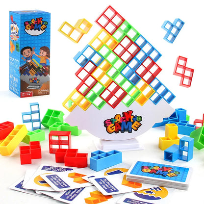 Building Block Toy - Stacked Tetra Tower Game | Balance Tower Toy for Kids Party - ZOOMNSTORE