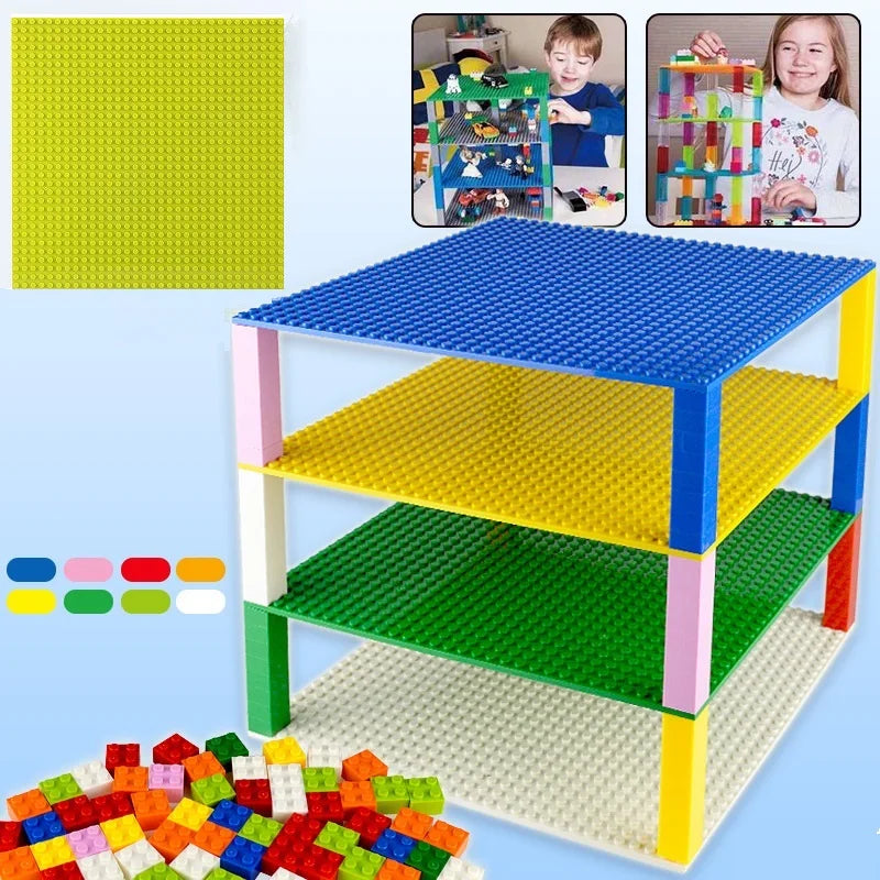 Building Blocks Baseplate Double Sided 32x32 Dots - Classic Brick Accessories for Kids - ZOOMNSTORE