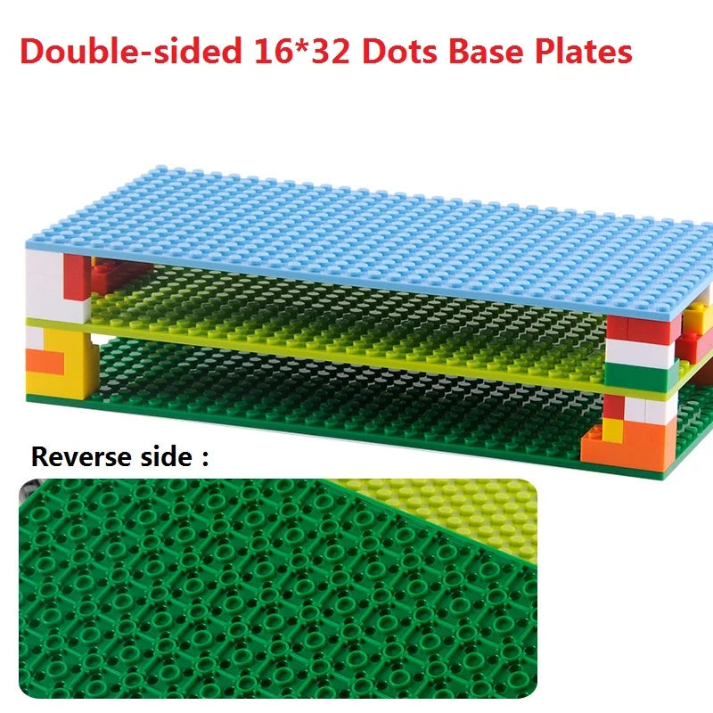 Building Blocks Baseplate Double Sided 32x32 Dots - Classic Brick Accessories for Kids - ZOOMNSTORE