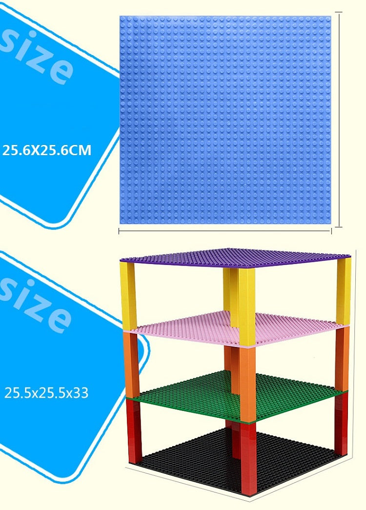 Building Blocks Baseplate Double Sided 32x32 Dots - Classic Brick Accessories for Kids - ZOOMNSTORE