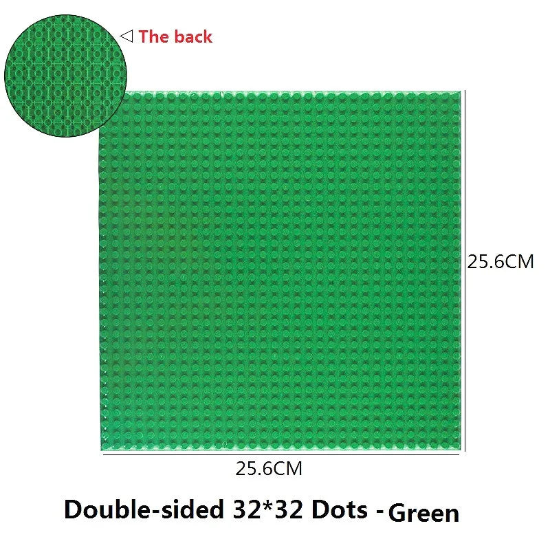 Building Blocks Baseplate Double Sided 32x32 Dots - Classic Brick Accessories for Kids - ZOOMNSTORE