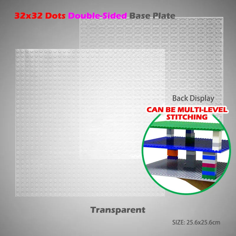 Building Blocks Baseplate Double Sided 32x32 Dots - Classic Brick Accessories for Kids - ZOOMNSTORE