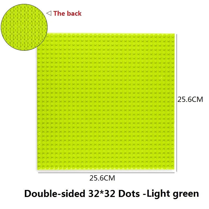 Building Blocks Baseplate Double Sided 32x32 Dots - Classic Brick Accessories for Kids - ZOOMNSTORE