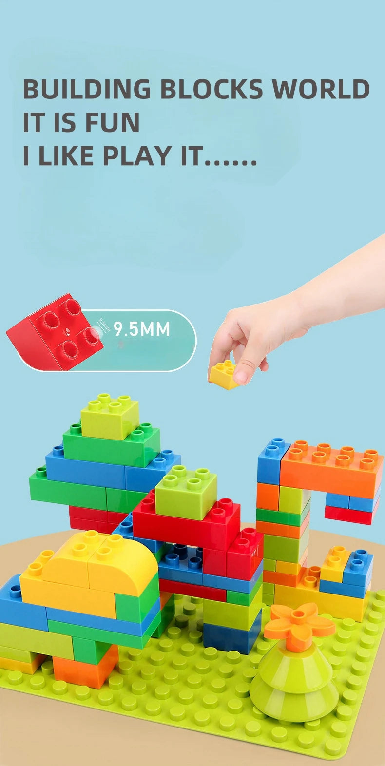 Building Blocks Set - 240pcs Construction Toy for Kids | Colorful ABS Plastic Bricks - ZOOMNSTORE
