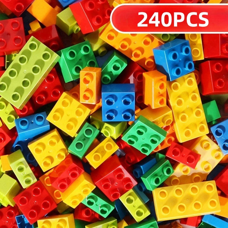Building Blocks Set - 240pcs Construction Toy for Kids | Colorful ABS Plastic Bricks - ZOOMNSTORE