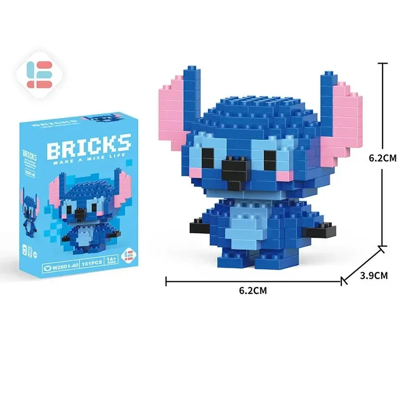 Building Blocks Toy - Disney Stitch & Pokemon Pikachu Model Kit for Kids Gift - ZOOMNSTORE