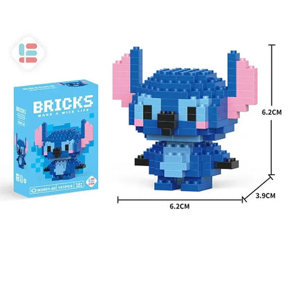 Building Blocks Toy - Disney Stitch & Pokemon Pikachu Model Kit for Kids Gift - ZOOMNSTORE