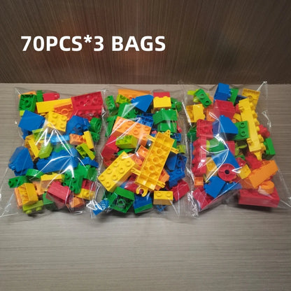 Building Blocks for Kids - 210PCS Classic Multi Colored Block Set for Toddlers - ZOOMNSTORE