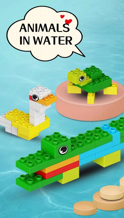 Building Blocks for Kids - 210PCS Classic Multi Colored Block Set for Toddlers - ZOOMNSTORE