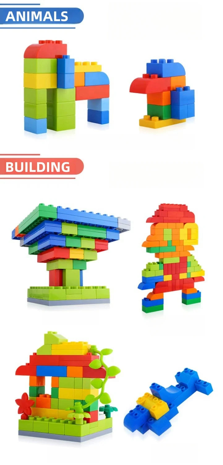 Building Blocks for Kids - 210PCS Classic Multi Colored Block Set for Toddlers - ZOOMNSTORE
