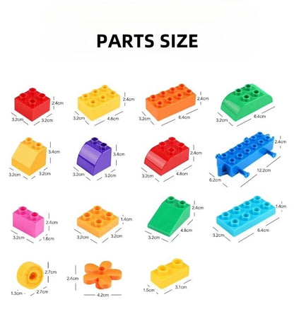 Building Blocks for Kids - 210PCS Classic Multi Colored Block Set for Toddlers - ZOOMNSTORE