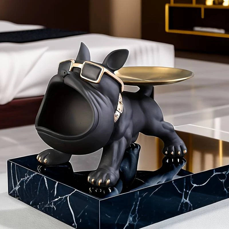 Bulldog Key Storage Ornament - Entryway Tray  Shoe Cabinet Decor - ZOOMNSTORE