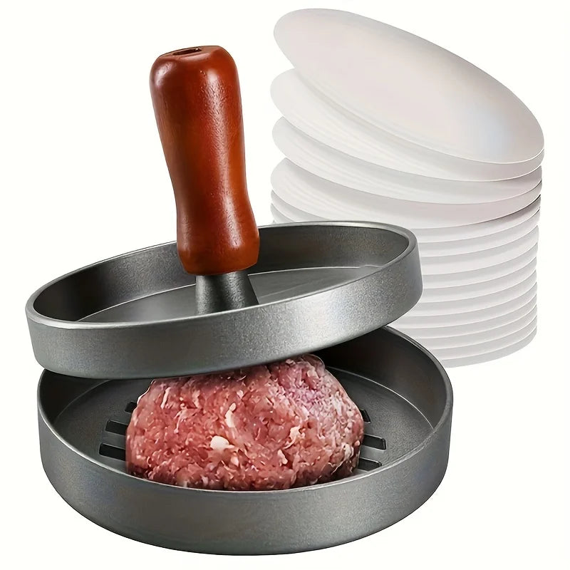 Burger Press - Durable Aluminum Non Stick Patty Maker & Hamburger Mold for BBQ Grill - ZOOMNSTORE