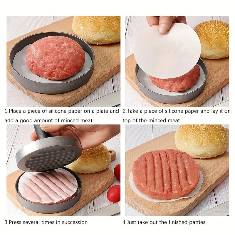 Burger Press - Durable Aluminum Non Stick Patty Maker & Hamburger Mold for BBQ Grill - ZOOMNSTORE