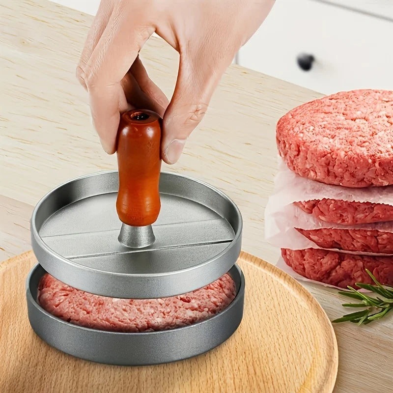 Burger Press - Durable Aluminum Non Stick Patty Maker & Hamburger Mold for BBQ Grill - ZOOMNSTORE