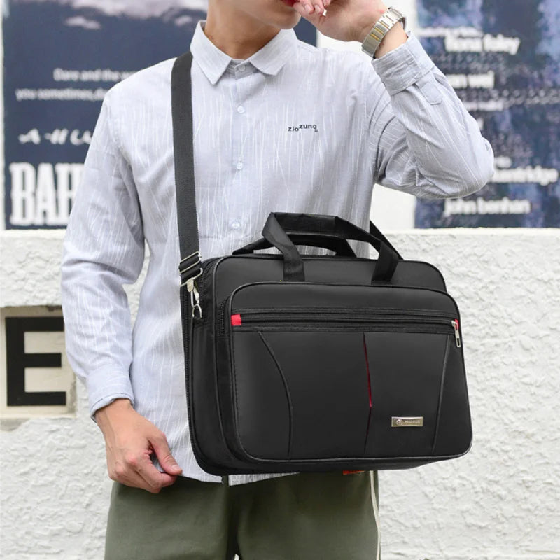 High-Capacity Business Briefcase - Travel Laptop Organizer  Document Storage Bag - ZOOMNSTORE