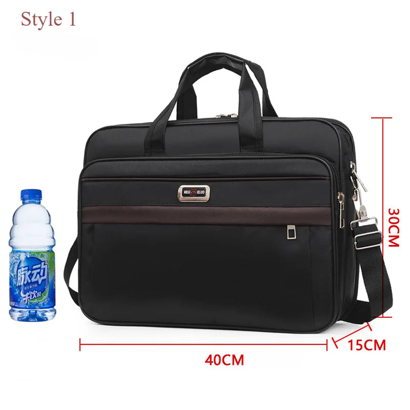 High-Capacity Business Briefcase - Travel Laptop Organizer  Document Storage Bag - ZOOMNSTORE
