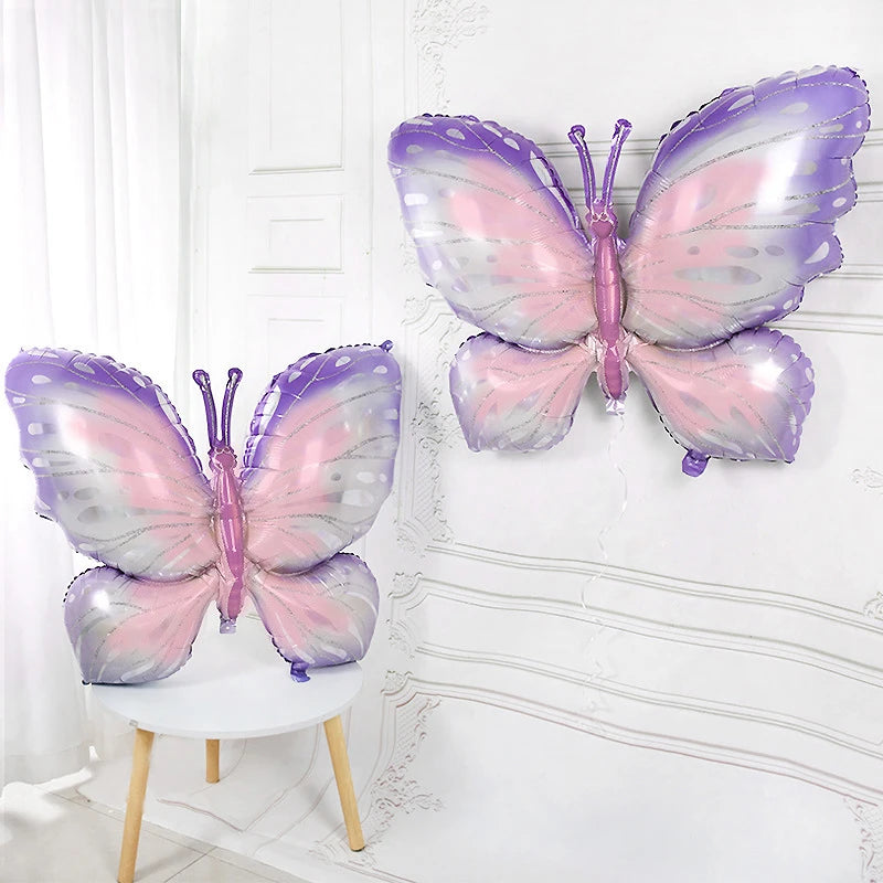 Large Butterfly Foil Balloon - Helium Birthday Party Decoration Baby Shower Photo Prop - ZOOMNSTORE