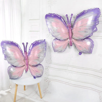 Large Butterfly Foil Balloon - Helium Birthday Party Decoration Baby Shower Photo Prop - ZOOMNSTORE