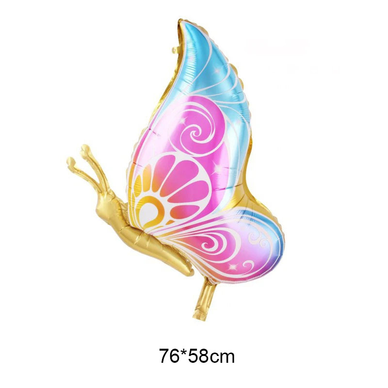 Large Butterfly Foil Balloon - Helium Birthday Party Decoration Baby Shower Photo Prop - ZOOMNSTORE