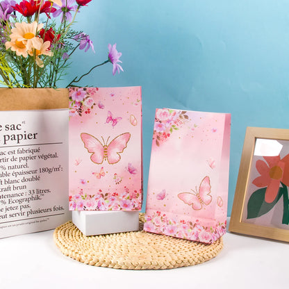 Butterfly Party Tableware Set - Disposable Plates Napkins Cups  Tablecloth for Baby Shower  Birthday - ZOOMNSTORE