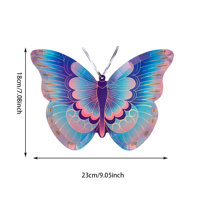 Butterfly Party Tableware Set - Disposable Plates Napkins Cups  Tablecloth for Baby Shower  Birthday - ZOOMNSTORE