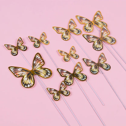 Butterfly Party Tableware Set - Disposable Plates Napkins Cups  Tablecloth for Baby Shower  Birthday - ZOOMNSTORE