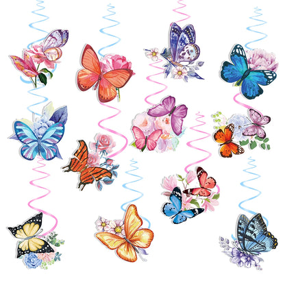 Butterfly Party Tableware Set - Disposable Plates Napkins Cups  Tablecloth for Baby Shower  Birthday - ZOOMNSTORE