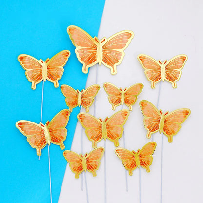 Butterfly Party Tableware Set - Disposable Plates Napkins Cups  Tablecloth for Baby Shower  Birthday - ZOOMNSTORE