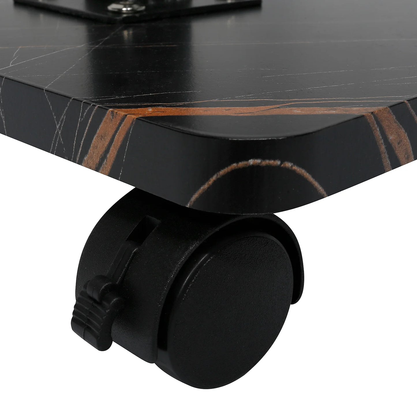 C Shaped Coffee Table – Mobile Rolling Side Table for Living Room Furniture - ZOOMNSTORE