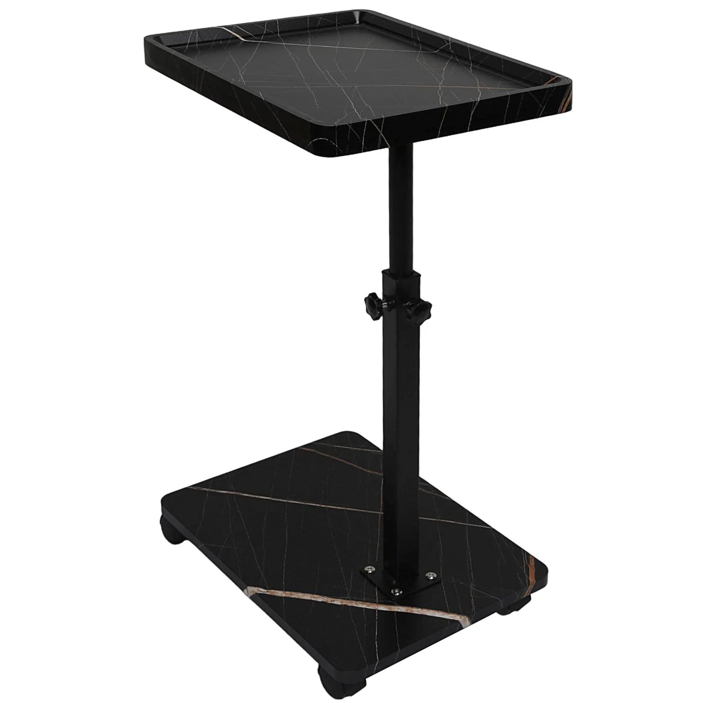 C Shaped Coffee Table – Mobile Rolling Side Table for Living Room Furniture - ZOOMNSTORE