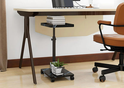 C Shaped Coffee Table – Mobile Rolling Side Table for Living Room Furniture - ZOOMNSTORE