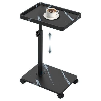C Shaped Coffee Table – Mobile Rolling Side Table for Living Room Furniture - ZOOMNSTORE