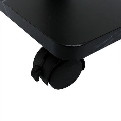 C Shaped Coffee Table – Mobile Rolling Side Table for Living Room Furniture - ZOOMNSTORE