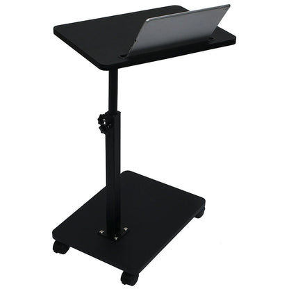 C Shaped Side Table – Mobile Coffee Table With Wheels | Adjustable Height Wooden Storage - ZOOMNSTORE