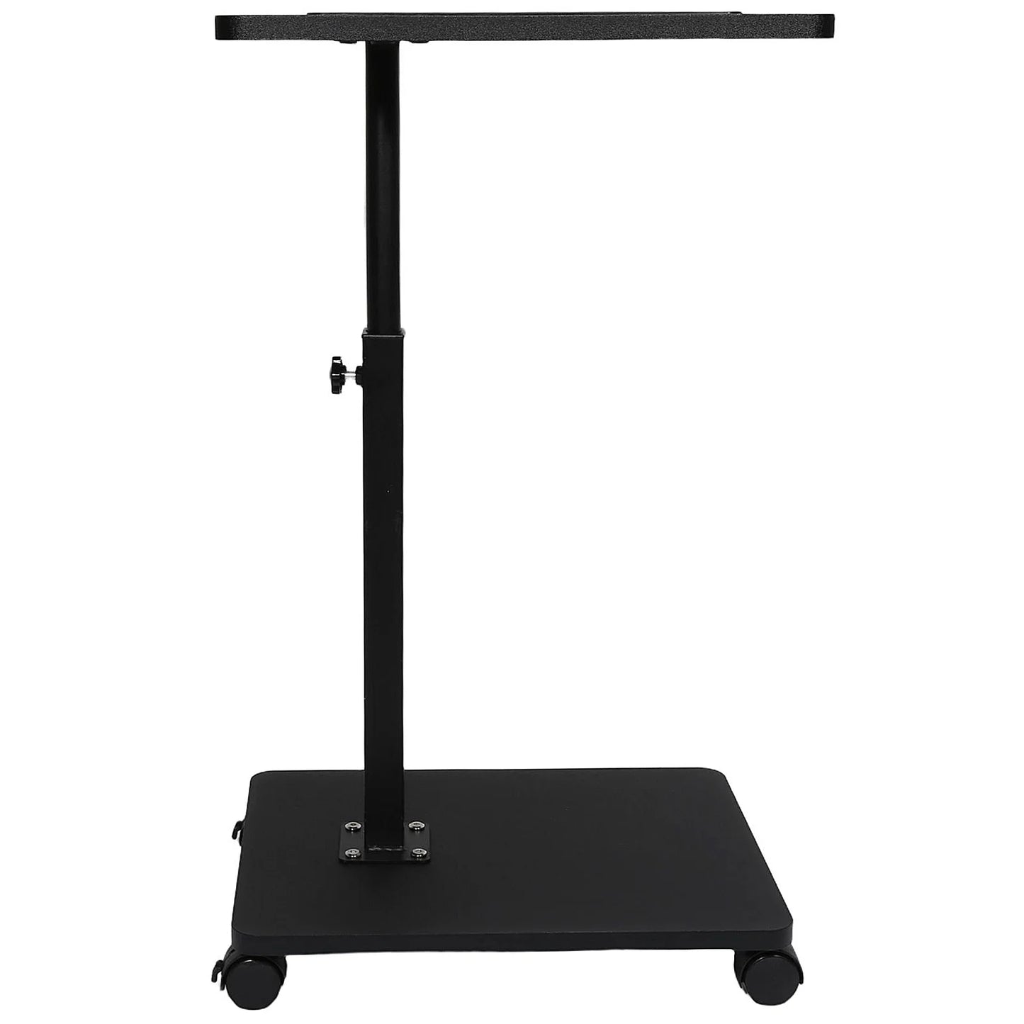 C Shaped Side Table – Mobile Coffee Table With Wheels | Adjustable Height Wooden Storage - ZOOMNSTORE