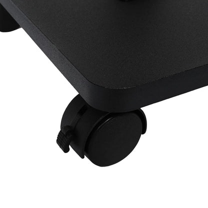 C Shaped Side Table – Mobile Coffee Table With Wheels | Adjustable Height Wooden Storage - ZOOMNSTORE