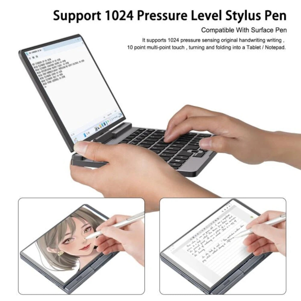 CRELANDER P8 8 Inch Mini Laptop Touchscreen Rotating 360 Degree Intel Alder N150 12GB WiFi6 Notebook Tablet PC Protable Laptops - ZOOMNSTORE